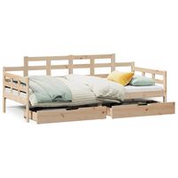 vidaXL Daybed with Drawers without Mattress 80x200 cm Solid Wood