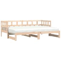 vidaXL Daybed with Trundle without Mattress 80x200 cm Solid Wood