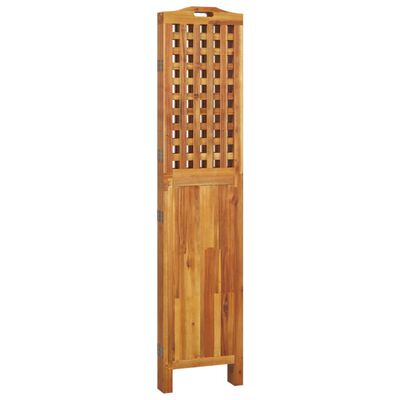 vidaXL 4-Panel Room Divider 162x2x180 cm Solid Wood Acacia