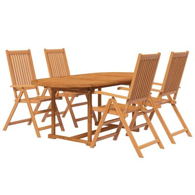 vidaXL 5 Piece Garden Dining Set Solid Wood Acacia