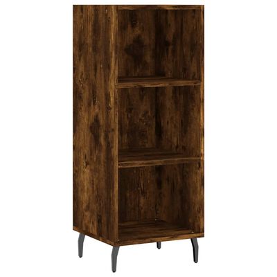 vidaXL Highboard Smoked Oak 34.5x34x180 cm Engineered Wood