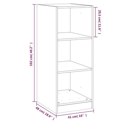 vidaXL Wardrobe Concrete Grey 48x41x102 cm Engineered Wood