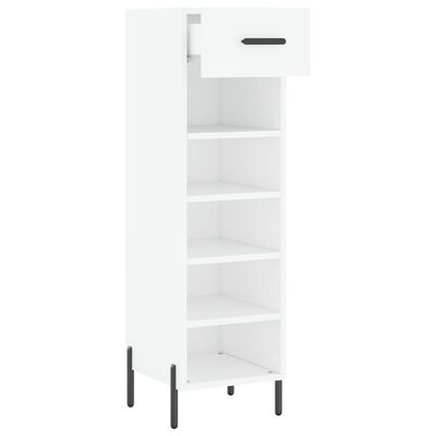 vidaXL Shoe Cabinet White 30x35x105 cm Engineered Wood