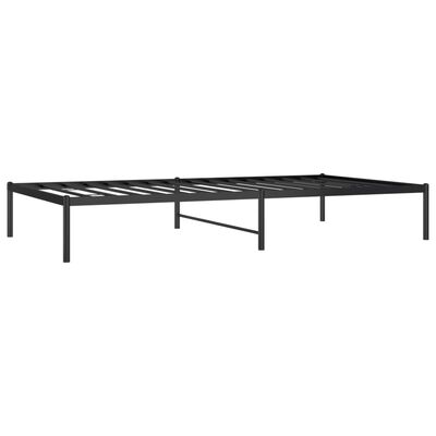 vidaXL Metal Bed Frame without Mattress Black 107x203 cm