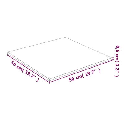 vidaXL Table Top Transparent 50x50 cm Tempered Glass