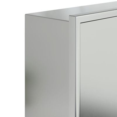 vidaXL Shower Niche Brushed Silver 32x32x9 cm Stainless Steel