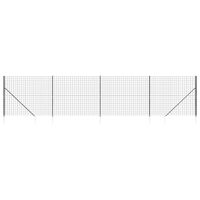 vidaXL Wire Mesh Fence with Spike Anchors Anthracite 1.4x10 m