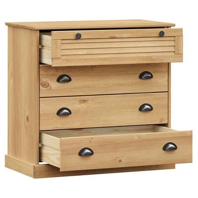 vidaXL Chest of Drawers VIGO 80x40x76 cm Solid Wood Pine