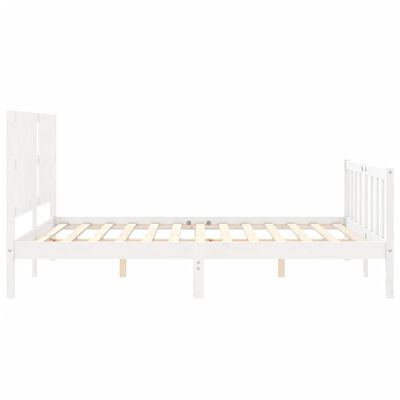 vidaXL Bed Frame without Mattress White 160x200 cm Solid Wood Pine