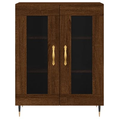 vidaXL Highboard Brown Oak 69.5x34x180 cm Engineered Wood