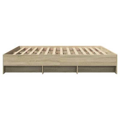 vidaXL Bed Frame without Mattress Sonoma Oak 200x200 cm Engineered Wood