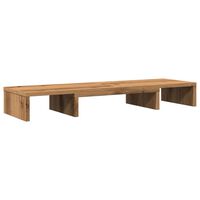 vidaXL Monitor Stand Riser Adjustable Artisian Oak 80x24x10.5 cm Engineered Wood