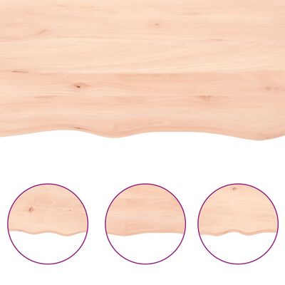 vidaXL Bathroom Countertop 80x50x(2-4) cm Untreated Solid Wood