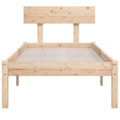 vidaXL Bed Frame without Mattress Solid Wood Pine Single