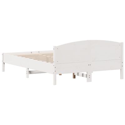 vidaXL Bed Frame without Mattress White 140x200 cm Solid Wood Pine