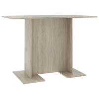 vidaXL Dining Table Sonoma Oak 110x60x75 cm Engineered Wood