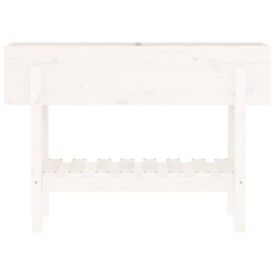 vidaXL Garden Raised Bed White 101x30x69 cm Solid Wood Pine