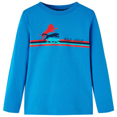 Kids' T-shirt with Long Sleeves Cobalt Blue 104