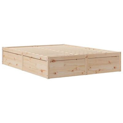 vidaXL Bed Frame without Mattress 160x200 cm Solid Wood Pine