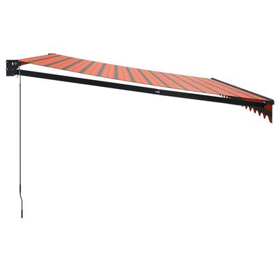 vidaXL Retractable Awning Orange and Brown 4x3 m Fabric and Aluminium