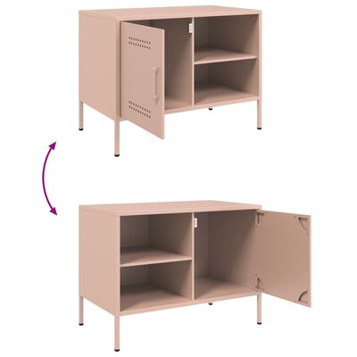 vidaXL TV Cabinet Pink 68x39x50.5 cm Steel