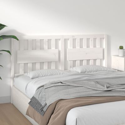 vidaXL Bed Headboard White 155.5x4x100 cm Solid Wood Pine