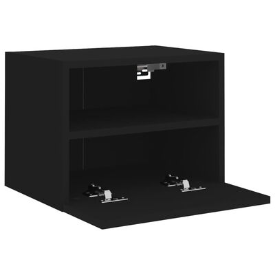 vidaXL TV Wall Cabinets 2 pcs Black 40x30x30 cm Engineered Wood