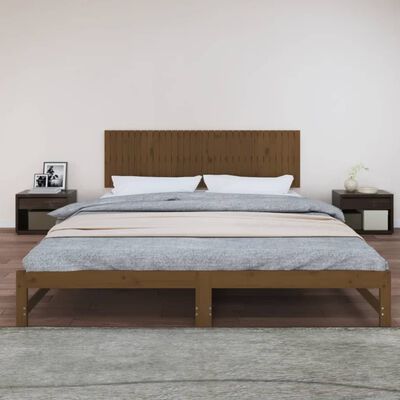 vidaXL Wall Headboard Honey Brown 204x3x60 cm Solid Wood Pine