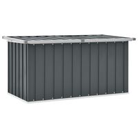 vidaXL Garden Storage Box Grey 129x67x65 cm