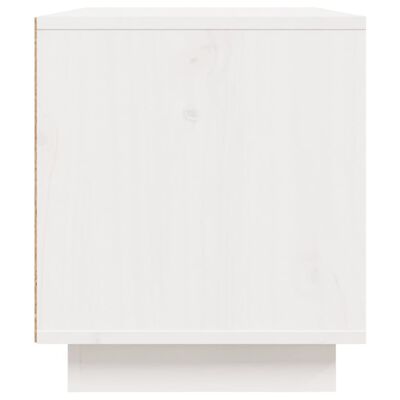 vidaXL TV Cabinet White 80x35x40.5 cm Solid Wood Pine