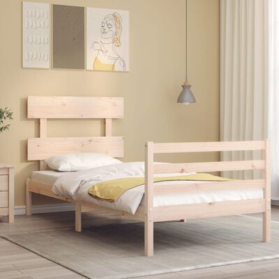 vidaXL Bed Frame without Mattress 90x200 cm Solid Wood