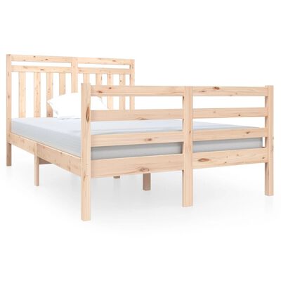 vidaXL Bed Frame without Mattress Small Double Solid Wood