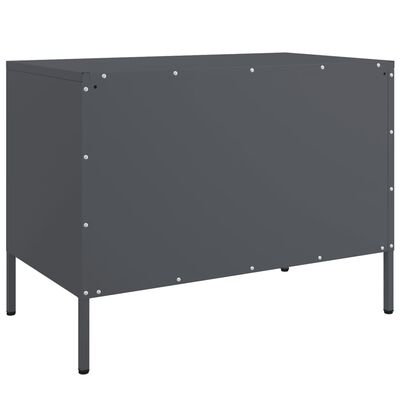 vidaXL TV Cabinet Anthracite 68x39x50.5 cm Steel