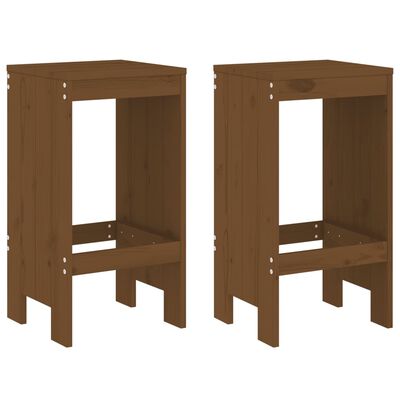 vidaXL Bar Stools 2 pcs Honey Brown 40x36x75 cm Solid Wood Pine