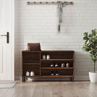 vidaXL Shoe Cabinet Brown Oak 102x36x60 cm Engineered Wood