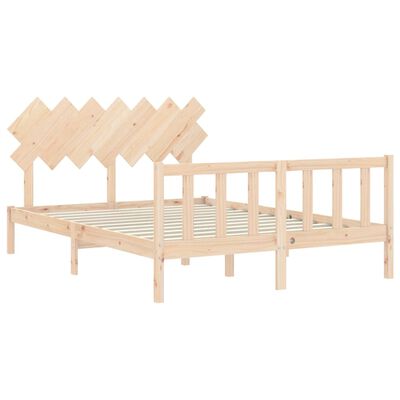 vidaXL Bed Frame without Mattress 140x190 cm Solid Wood Pine