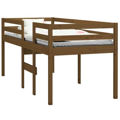 vidaXL High Sleeper Bed without Mattress Honey Brown 80x200 cm