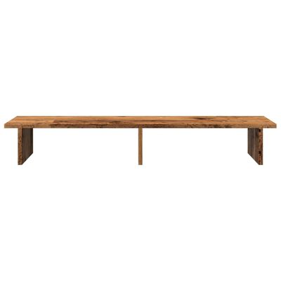 vidaXL Monitor Stand Old Wood 100x27x15 cm Engineered Wood