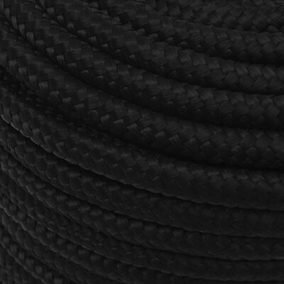 vidaXL Work Rope Black 12 mm 50 m Polyester