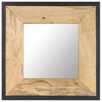 vidaXL Mirror 50x50 cm Solid Mango Wood