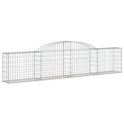 vidaXL Arched Gabion Baskets 20 pcs 300x30x60/80 cm Galvanised Iron