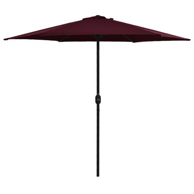 vidaXL Garden Parasol with Aluminium Pole 270x246 cm Bordeaux Red