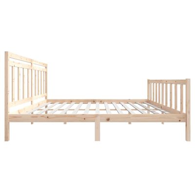 vidaXL Bed Frame without Mattress Solid Wood 200x200 cm (810102+814114)