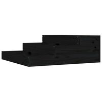 vidaXL Planter Black 78x78x27 cm Solid Wood Pine