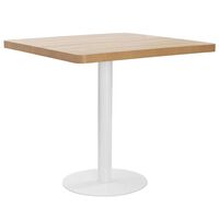 vidaXL Bistro Table Light Brown 80X80 cm MDF