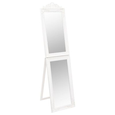 vidaXL Free-Standing Mirror White 50x200 cm