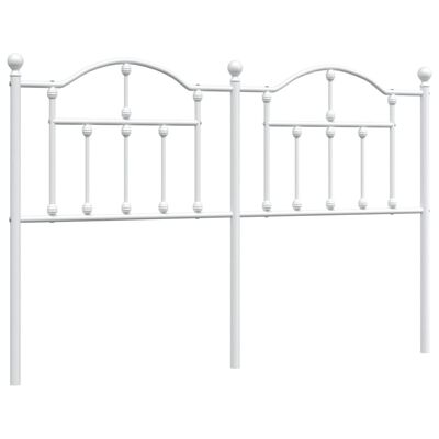 vidaXL Metal Headboard White 150 cm