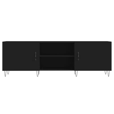 vidaXL TV Cabinet Black 150x30x50 cm Engineered Wood