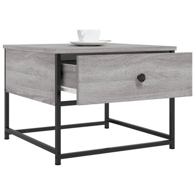 vidaXL Coffee Table Grey Sonoma 51x51x40 cm Engineered Wood