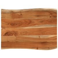 vidaXL Table Top 70x60x3.8 cm Rectangular Solid Wood Acacia Live Edge